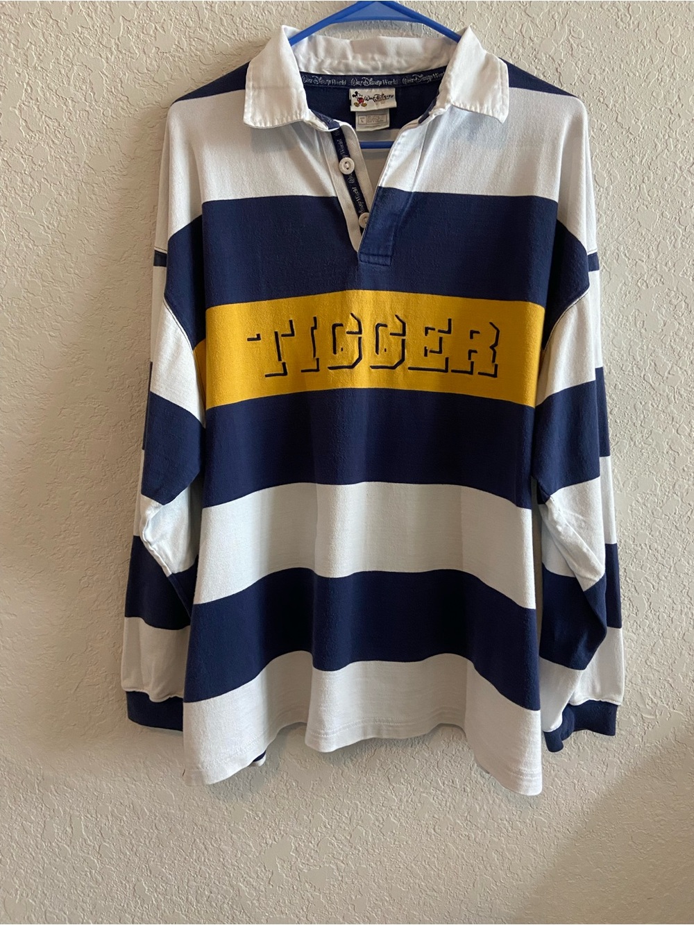 Disney Men's Rugby Shirt - Navy, White & Ye